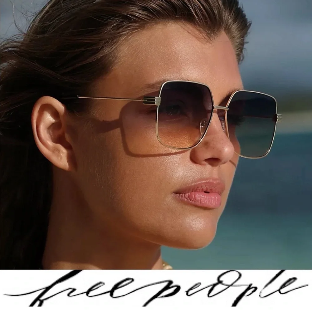 Free People Gorgeous Long Island Oversized Sunglasses ❤️NWOT - Picture 5 of 7